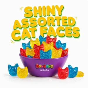 SHINY ASSORTED CAT FACES